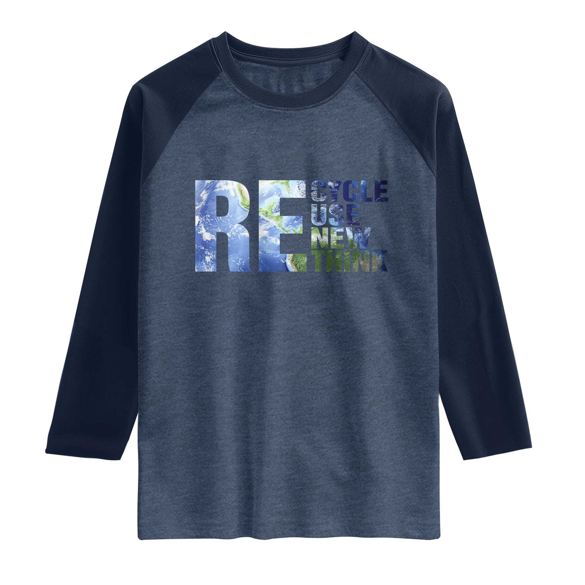 Earth Day Raglan Shirt Recycle Reuse Renew Rethink