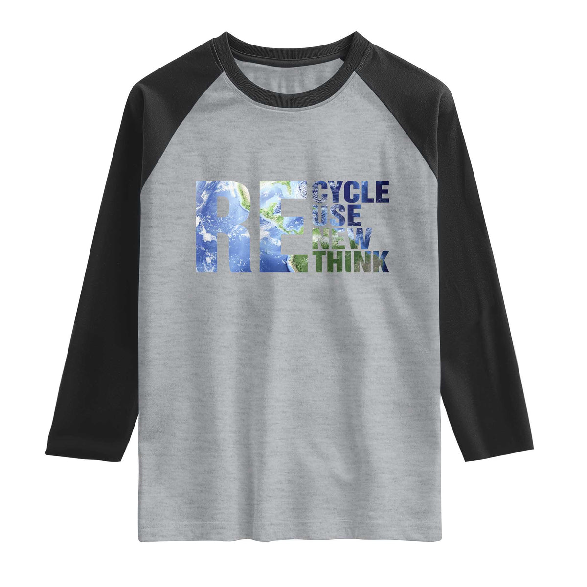 Earth Day Raglan Shirt Recycle Reuse Renew Rethink