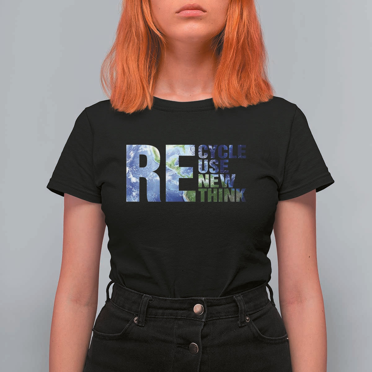 Earth Day T Shirt For Women Recycle Reuse Renew Rethink