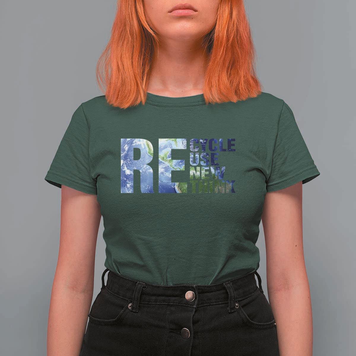 Earth Day T Shirt For Women Recycle Reuse Renew Rethink
