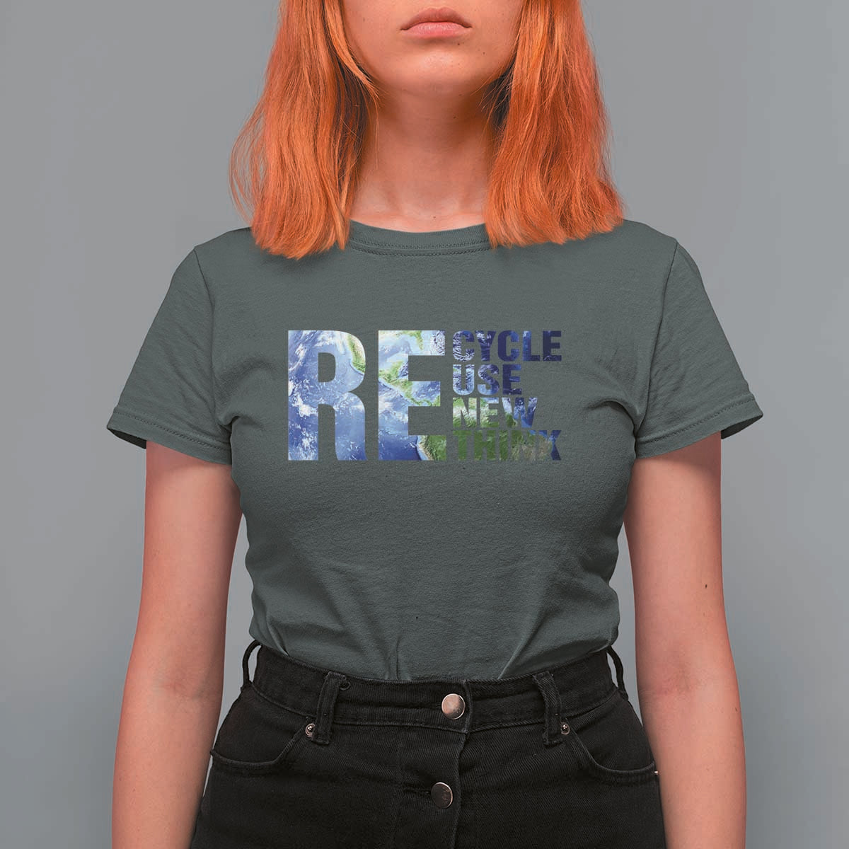 Earth Day T Shirt For Women Recycle Reuse Renew Rethink