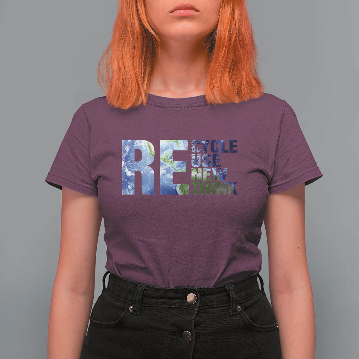 Earth Day T Shirt For Women Recycle Reuse Renew Rethink