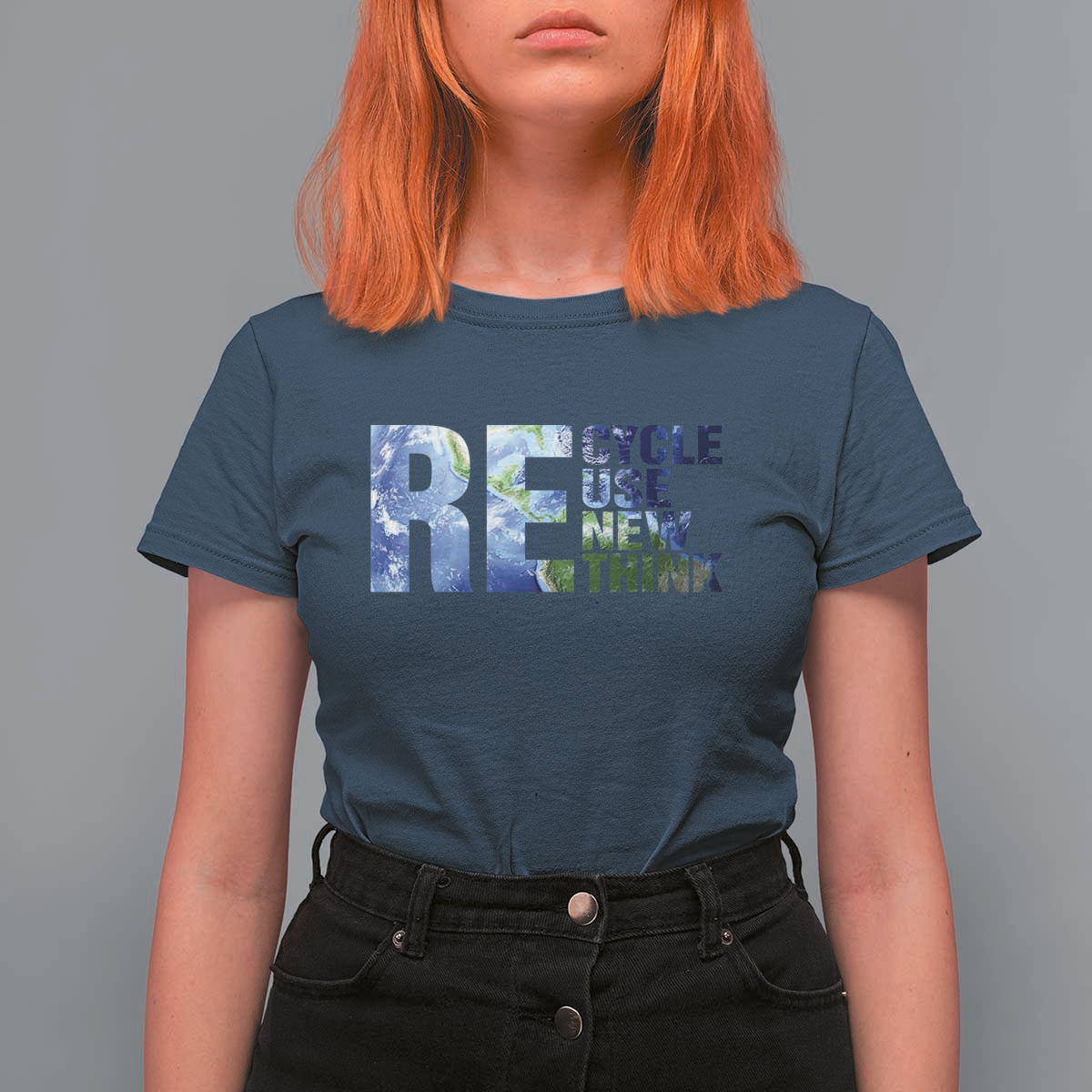 Earth Day T Shirt For Women Recycle Reuse Renew Rethink