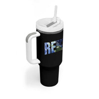 Earth Day Tumbler With Handle Recycle Reuse Renew Rethink