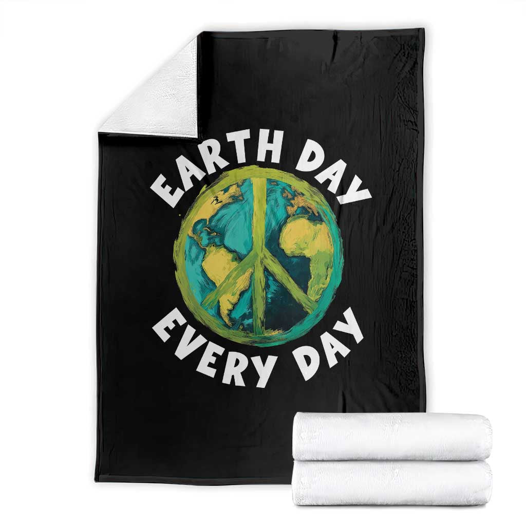 Earth Day Everyday Throw Blanket Peace Sign Nature Lover