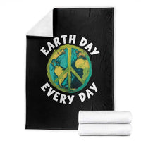 Earth Day Everyday Throw Blanket Peace Sign Nature Lover