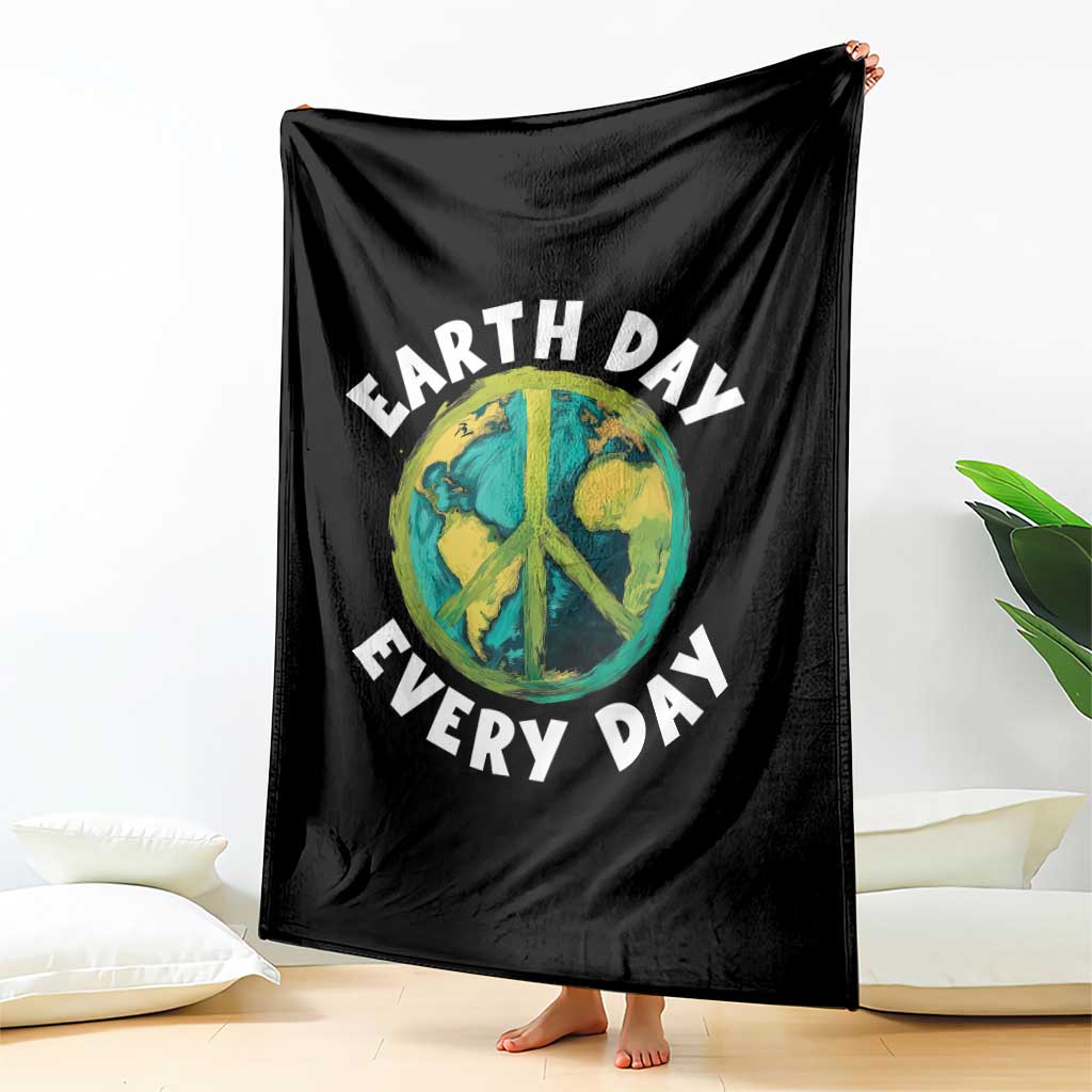 Earth Day Everyday Throw Blanket Peace Sign Nature Lover