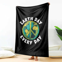 Earth Day Everyday Throw Blanket Peace Sign Nature Lover