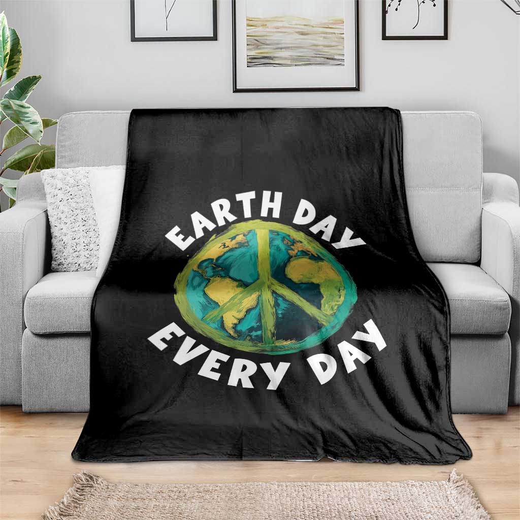 Earth Day Everyday Throw Blanket Peace Sign Nature Lover