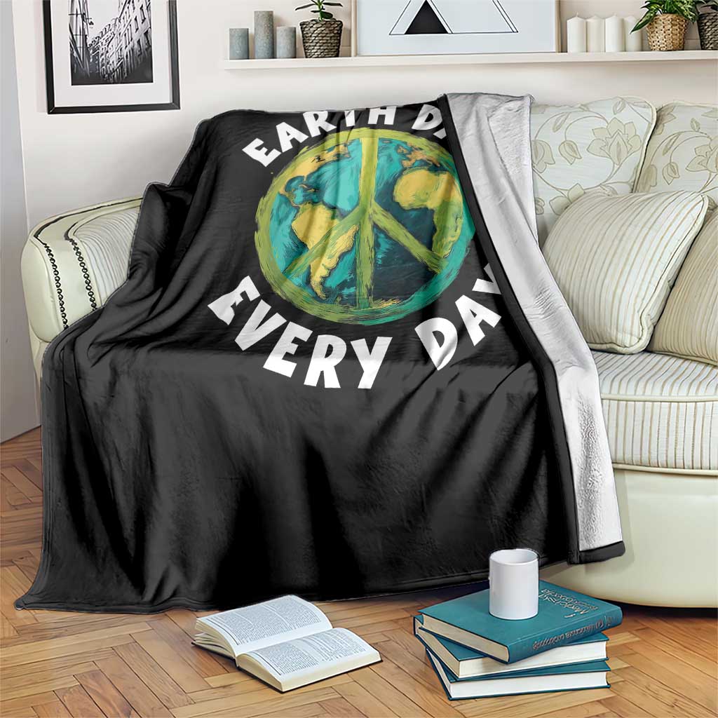 Earth Day Everyday Throw Blanket Peace Sign Nature Lover