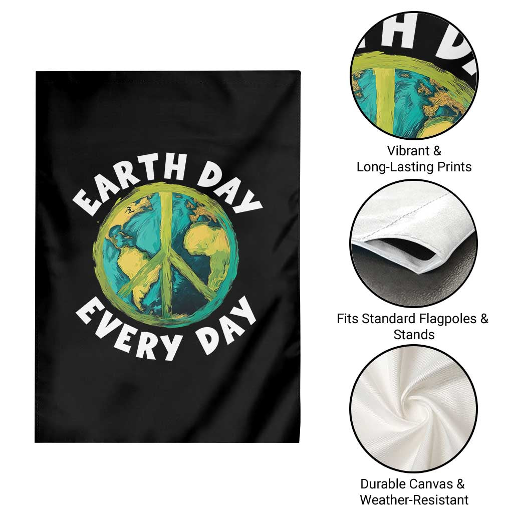 Earth Day Everyday Garden Flag Peace Sign Nature Lover