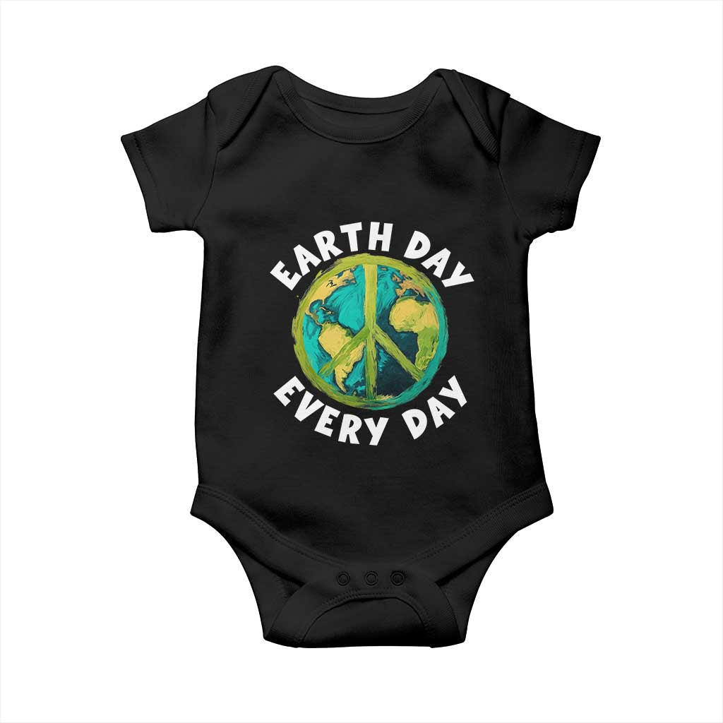Earth Day Everyday Baby Onesie Peace Sign Nature Lover