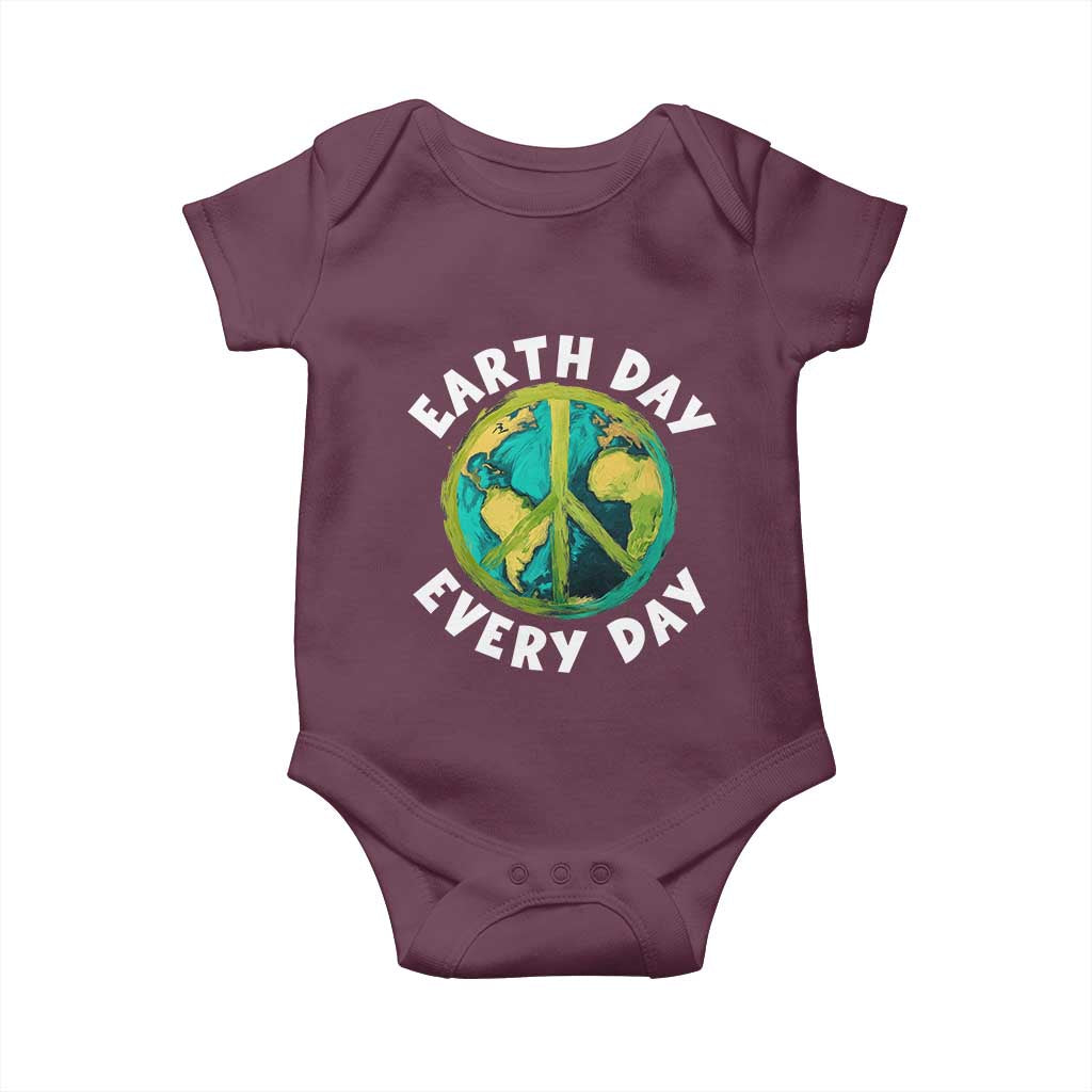 Earth Day Everyday Baby Onesie Peace Sign Nature Lover