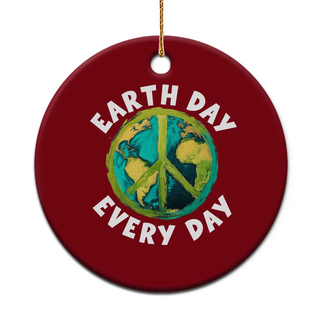 Earth Day Everyday Ceramic Ornament Peace Sign Nature Lover