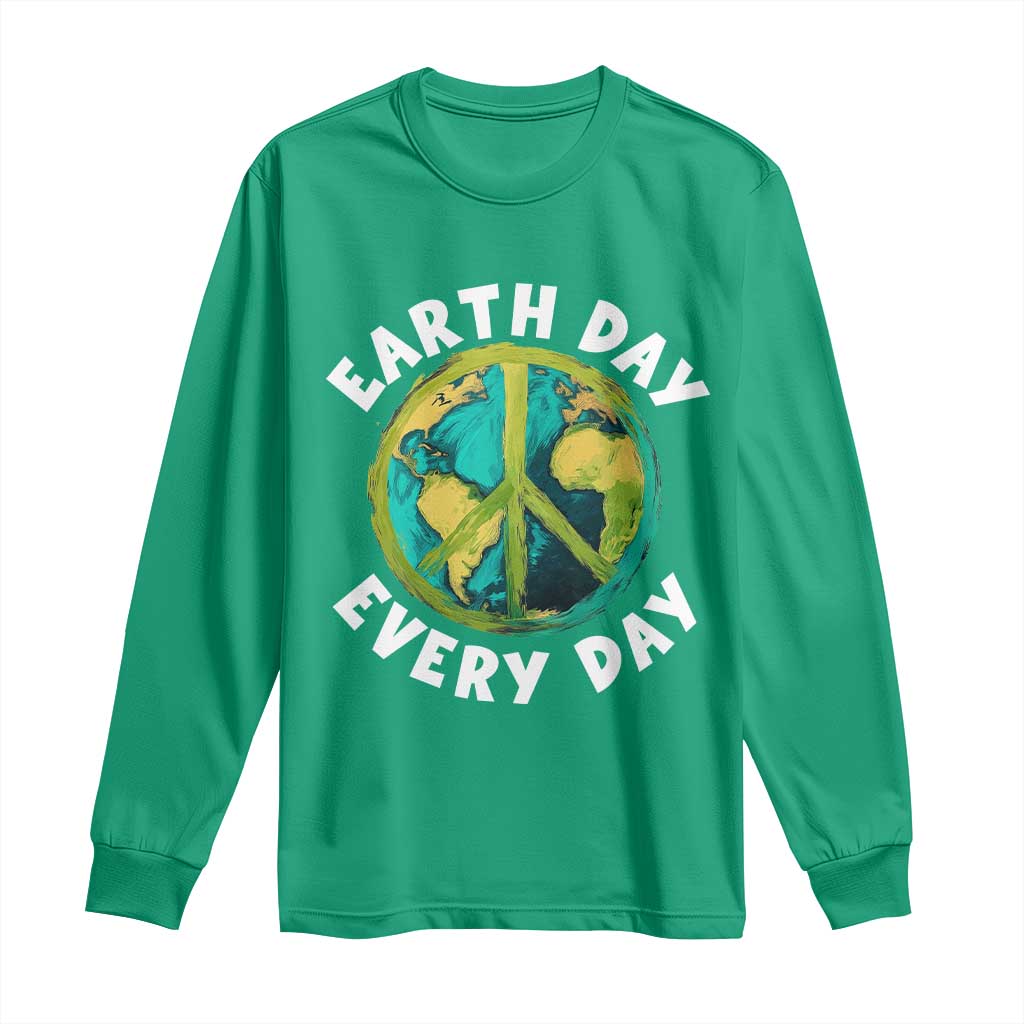 Earth Day Everyday Long Sleeve Shirt Peace Sign Nature Lover