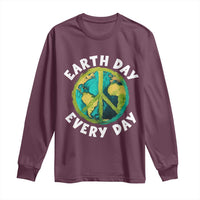 Earth Day Everyday Long Sleeve Shirt Peace Sign Nature Lover