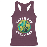 Earth Day Everyday Racerback Tank Top Peace Sign Nature Lover