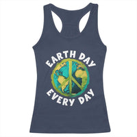 Earth Day Everyday Racerback Tank Top Peace Sign Nature Lover