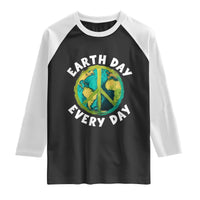 Earth Day Everyday Raglan Shirt Peace Sign Nature Lover