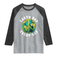 Earth Day Everyday Raglan Shirt Peace Sign Nature Lover