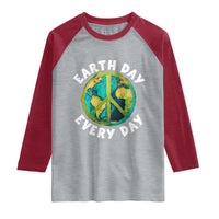 Earth Day Everyday Raglan Shirt Peace Sign Nature Lover