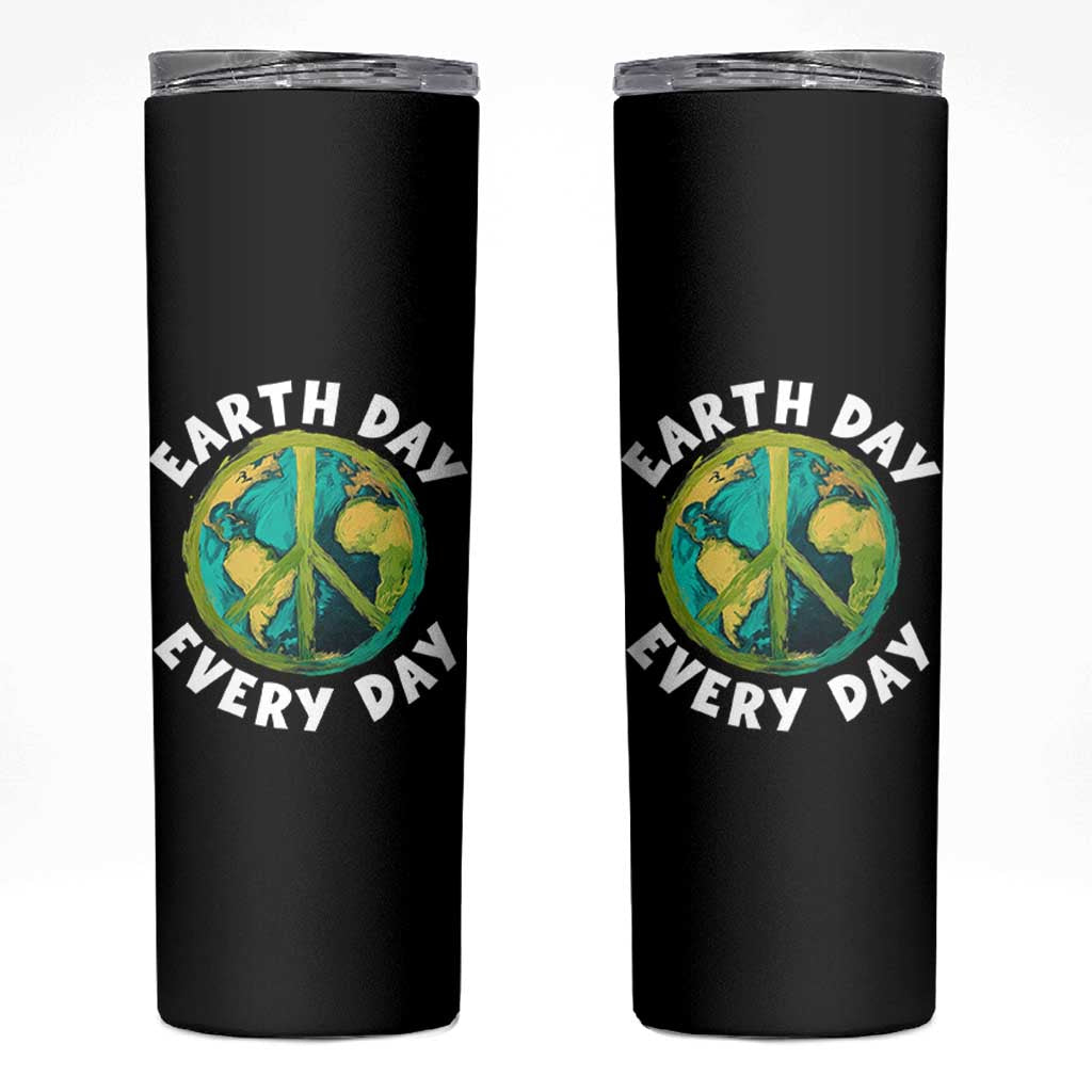 Earth Day Everyday Skinny Tumbler Peace Sign Nature Lover