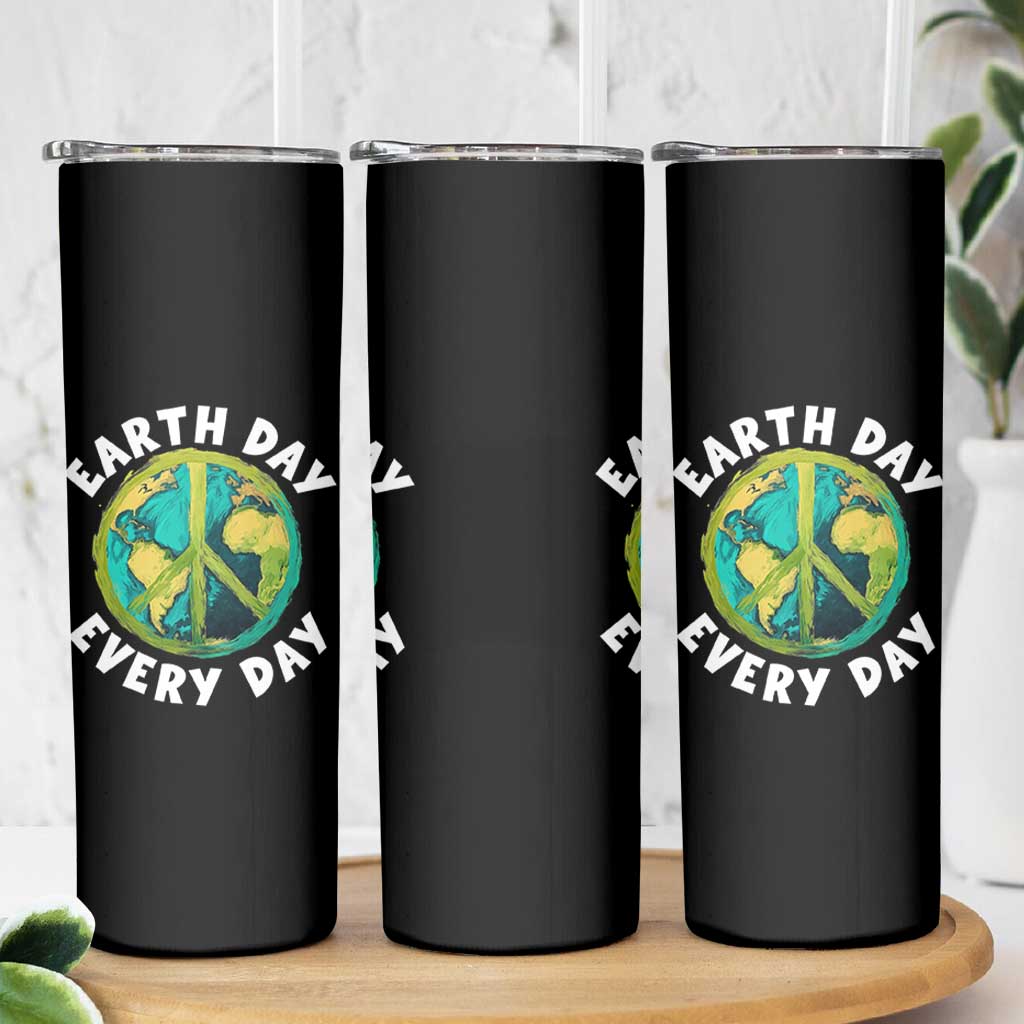 Earth Day Everyday Skinny Tumbler Peace Sign Nature Lover