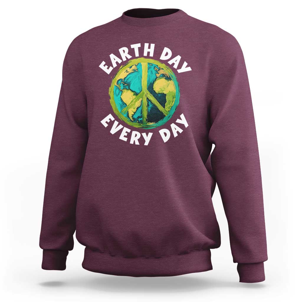 Earth Day Everyday Sweatshirt Peace Sign Nature Lover