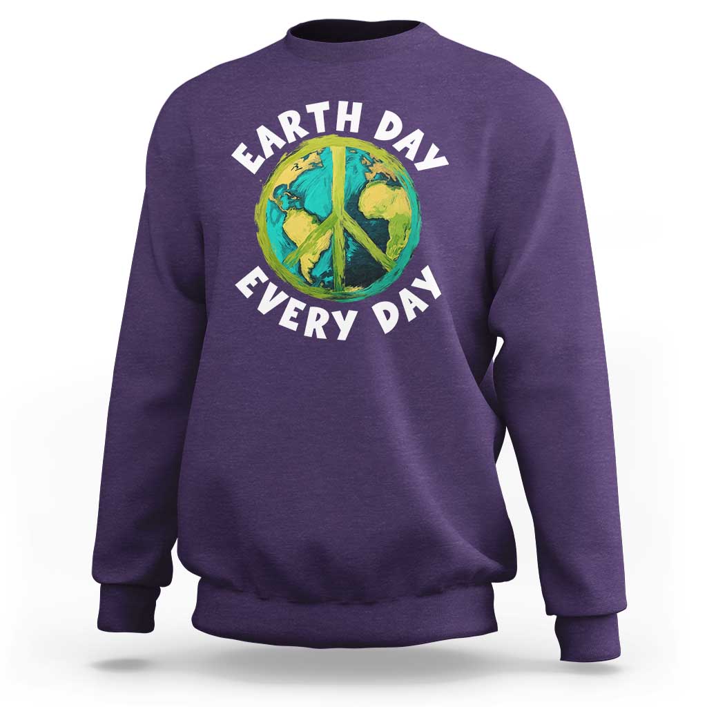 Earth Day Everyday Sweatshirt Peace Sign Nature Lover