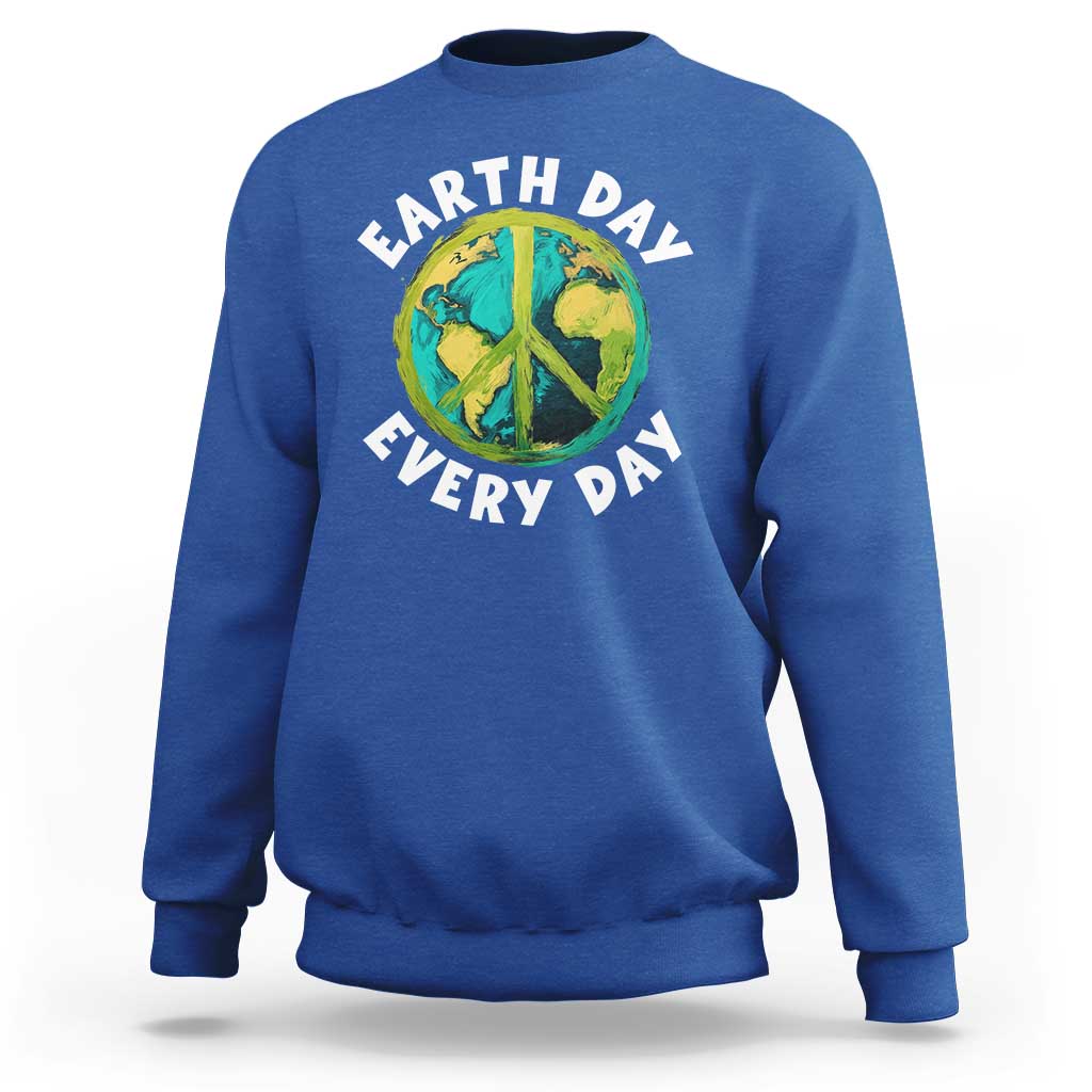 Earth Day Everyday Sweatshirt Peace Sign Nature Lover