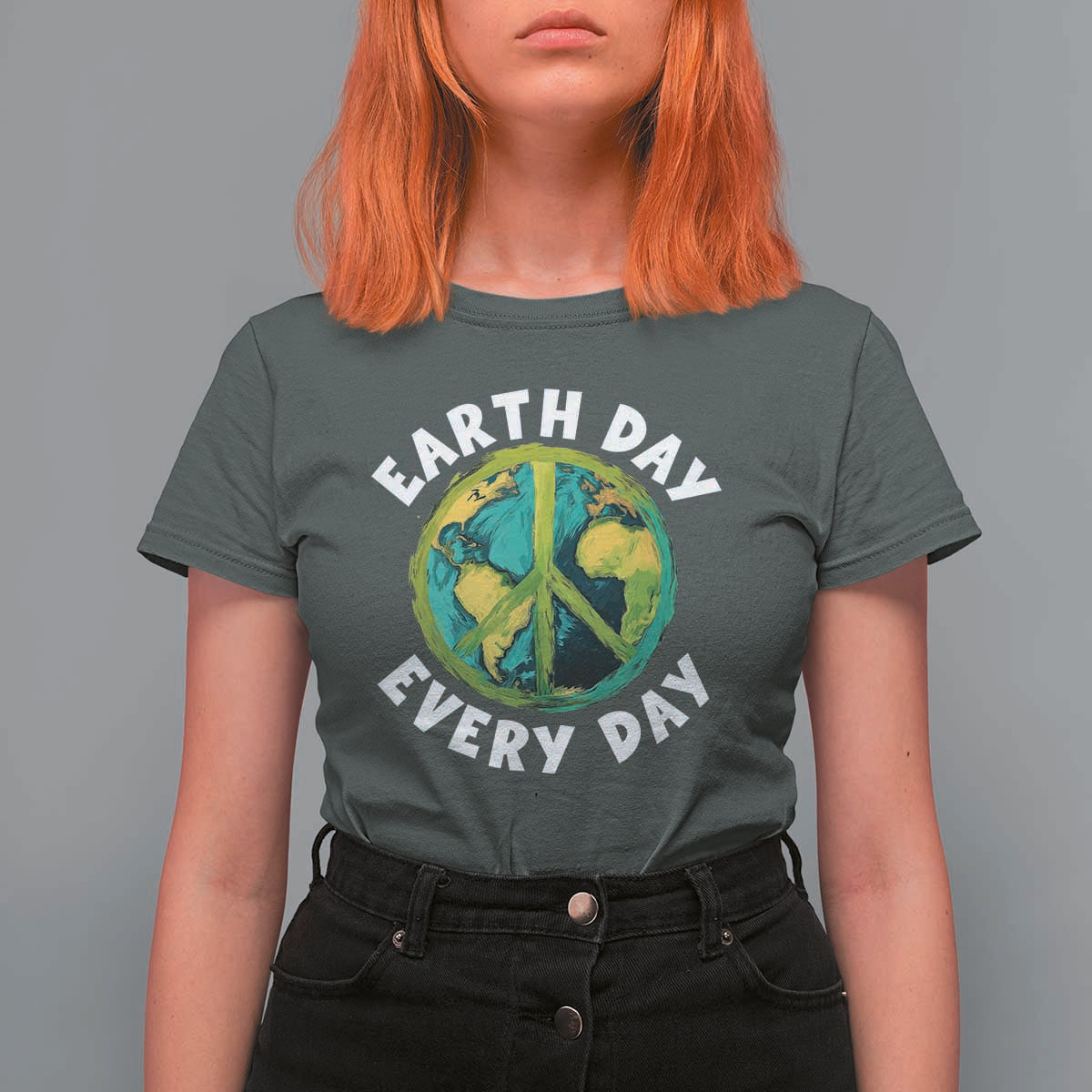 Earth Day Everyday T Shirt For Women Peace Sign Nature Lover