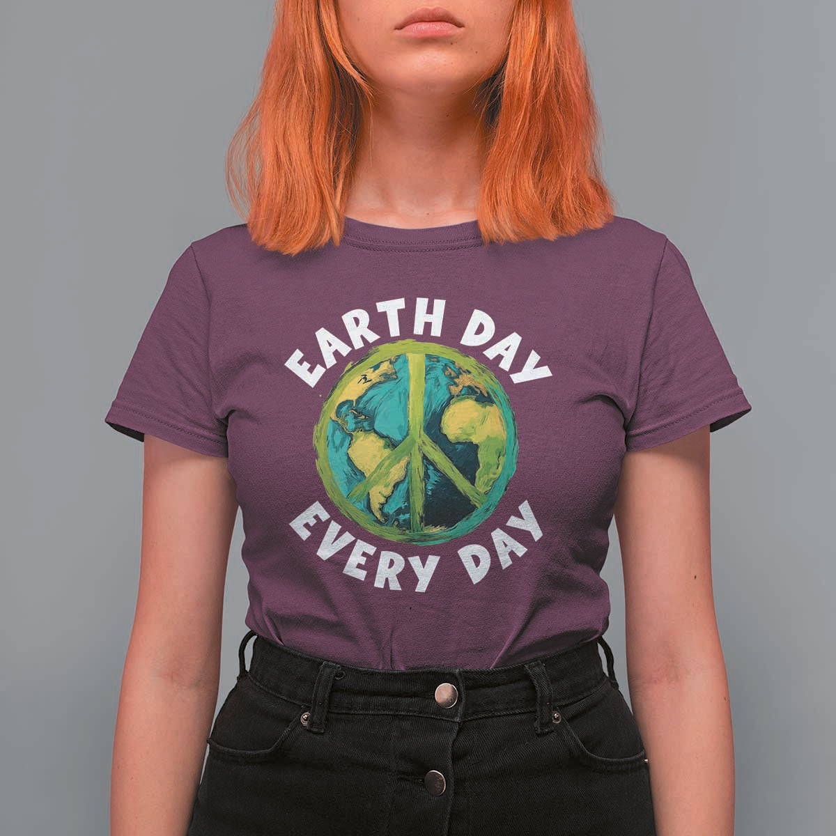Earth Day Everyday T Shirt For Women Peace Sign Nature Lover