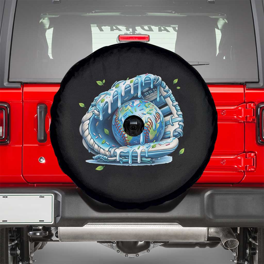 Earth Day Spare Tire Cover Funny Baseball Ice Cream Drip Glove Eco Friendly