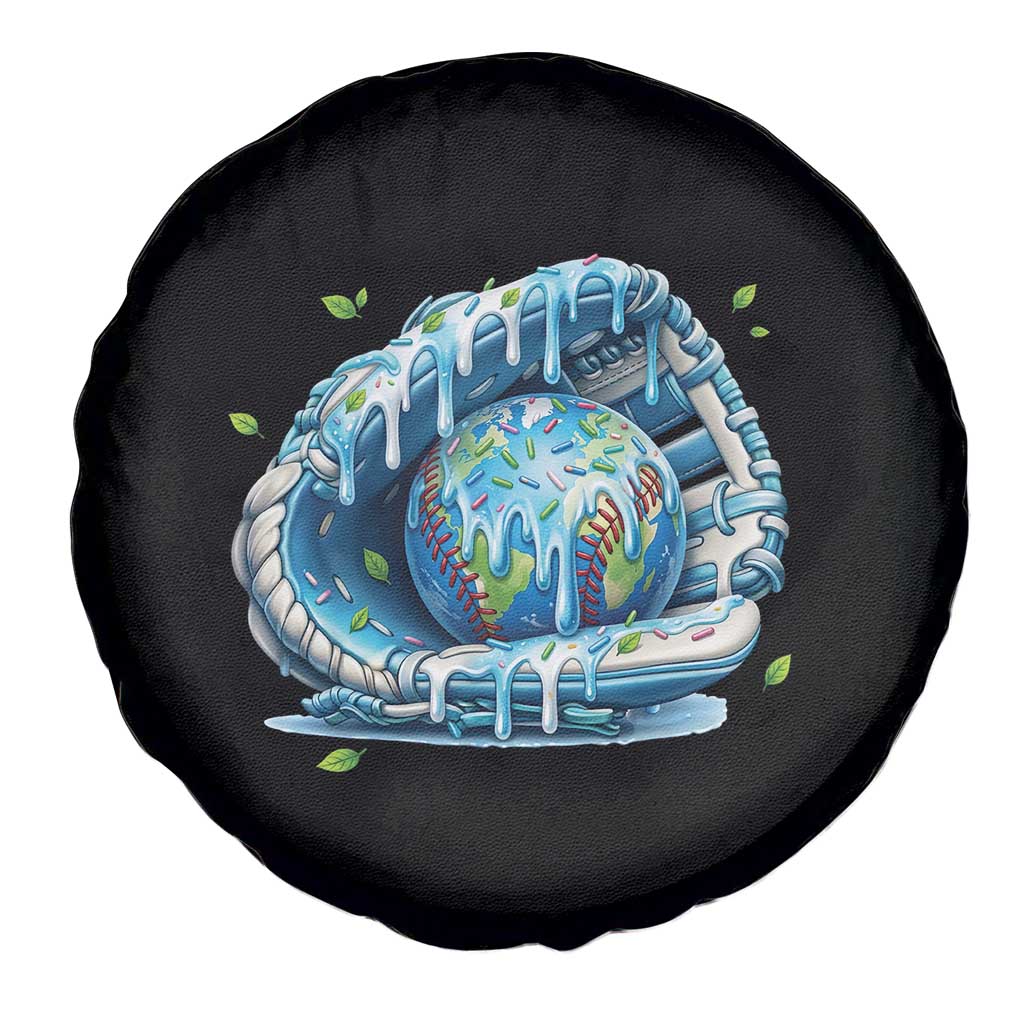 Earth Day Spare Tire Cover Funny Baseball Ice Cream Drip Glove Eco Friendly