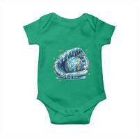Earth Day Baby Onesie Funny Baseball Ice Cream Drip Glove Eco Friendly