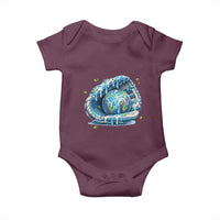 Earth Day Baby Onesie Funny Baseball Ice Cream Drip Glove Eco Friendly