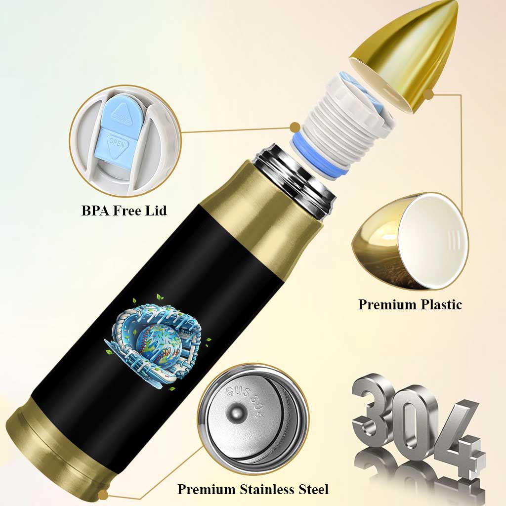 Earth Day Bullet Tumbler Funny Baseball Ice Cream Drip Glove Eco Friendly