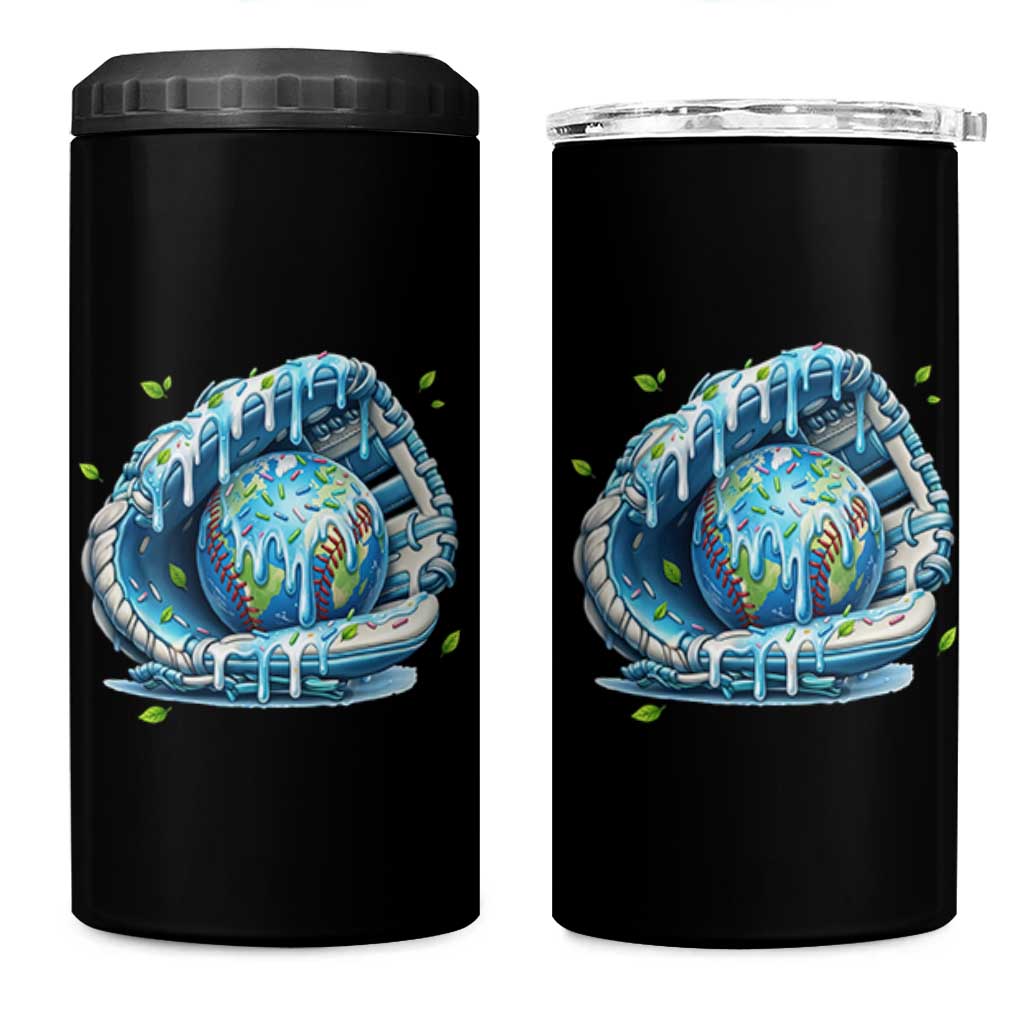 Earth Day 4 in 1 Can Cooler Tumbler Funny Baseball Ice Cream Drip Glove Eco Friendly