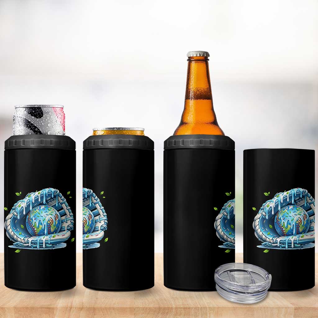 Earth Day 4 in 1 Can Cooler Tumbler Funny Baseball Ice Cream Drip Glove Eco Friendly