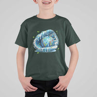 Earth Day T Shirt For Kid Funny Baseball Ice Cream Drip Glove Eco Friendly