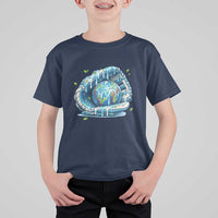 Earth Day T Shirt For Kid Funny Baseball Ice Cream Drip Glove Eco Friendly