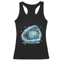 Earth Day Racerback Tank Top Funny Baseball Ice Cream Drip Glove Eco Friendly