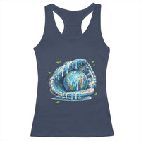 Earth Day Racerback Tank Top Funny Baseball Ice Cream Drip Glove Eco Friendly