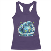 Earth Day Racerback Tank Top Funny Baseball Ice Cream Drip Glove Eco Friendly