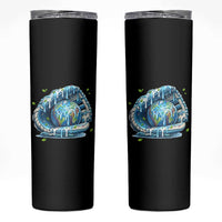Earth Day Skinny Tumbler Funny Baseball Ice Cream Drip Glove Eco Friendly