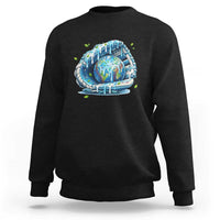 Earth Day Sweatshirt Funny Baseball Ice Cream Drip Glove Eco Friendly