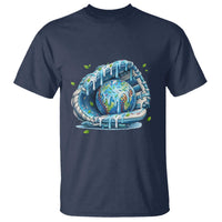 Earth Day T Shirt Funny Baseball Ice Cream Drip Glove Eco Friendly