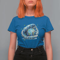 Earth Day T Shirt For Women Funny Baseball Ice Cream Drip Glove Eco Friendly