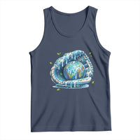 Earth Day Tank Top Funny Baseball Ice Cream Drip Glove Eco Friendly