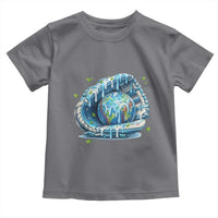 Earth Day Toddler T Shirt Funny Baseball Ice Cream Drip Glove Eco Friendly